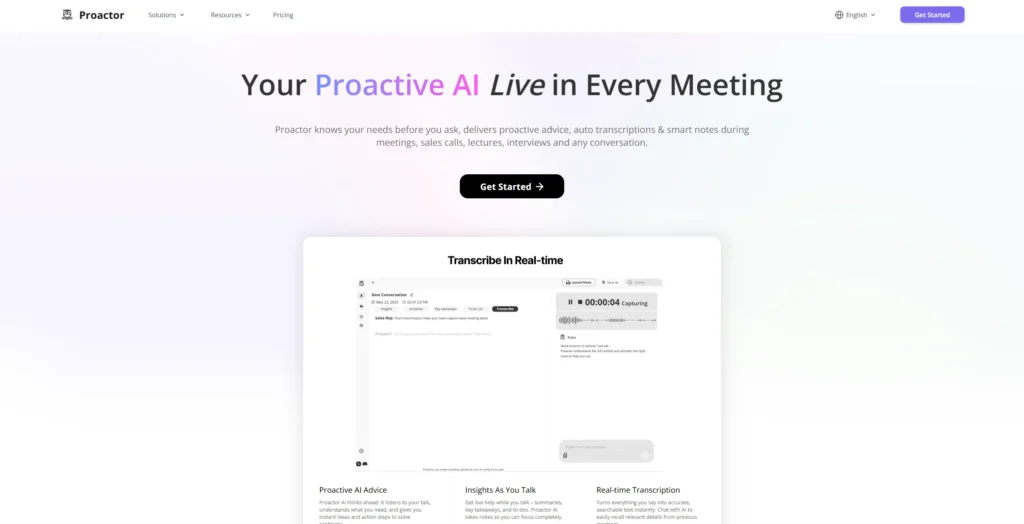 AI Note taker Proactor Home