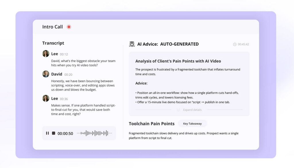 Proactor AI for sales