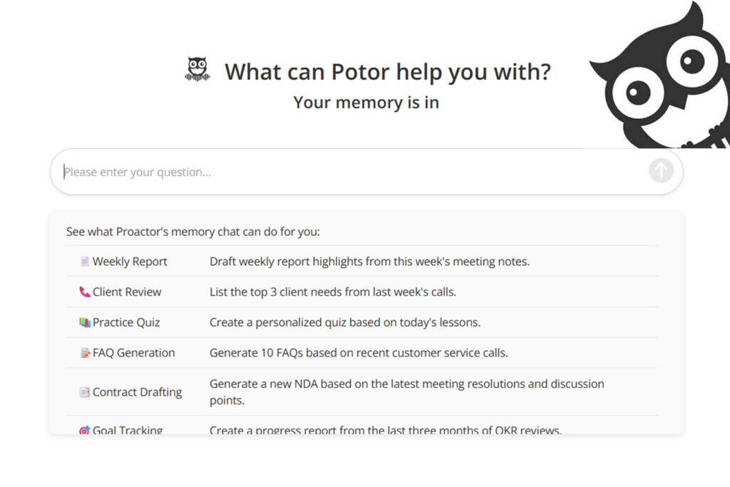Proactor AIナレッジ検索画面