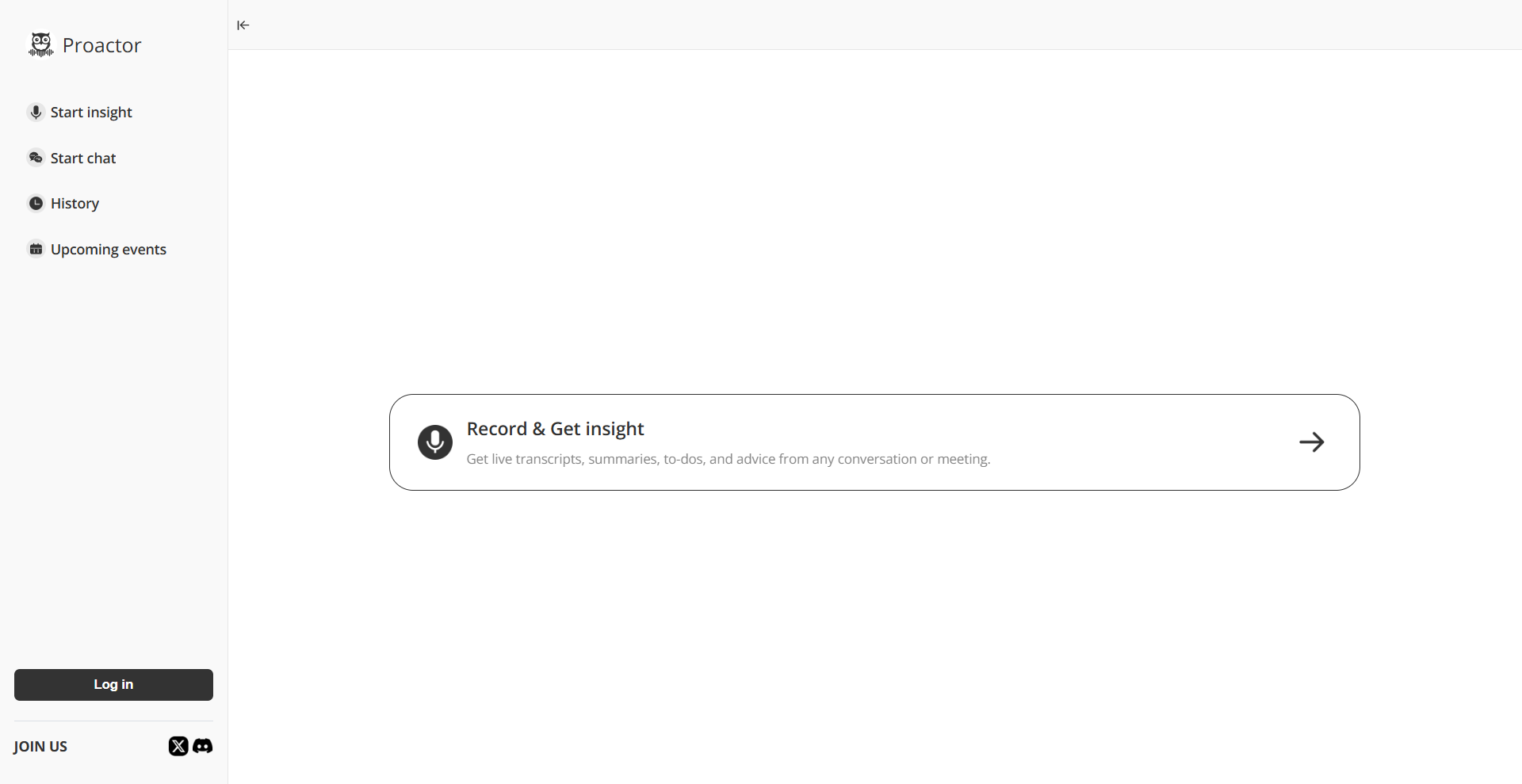 Proactor AI App - Record and Get Insight